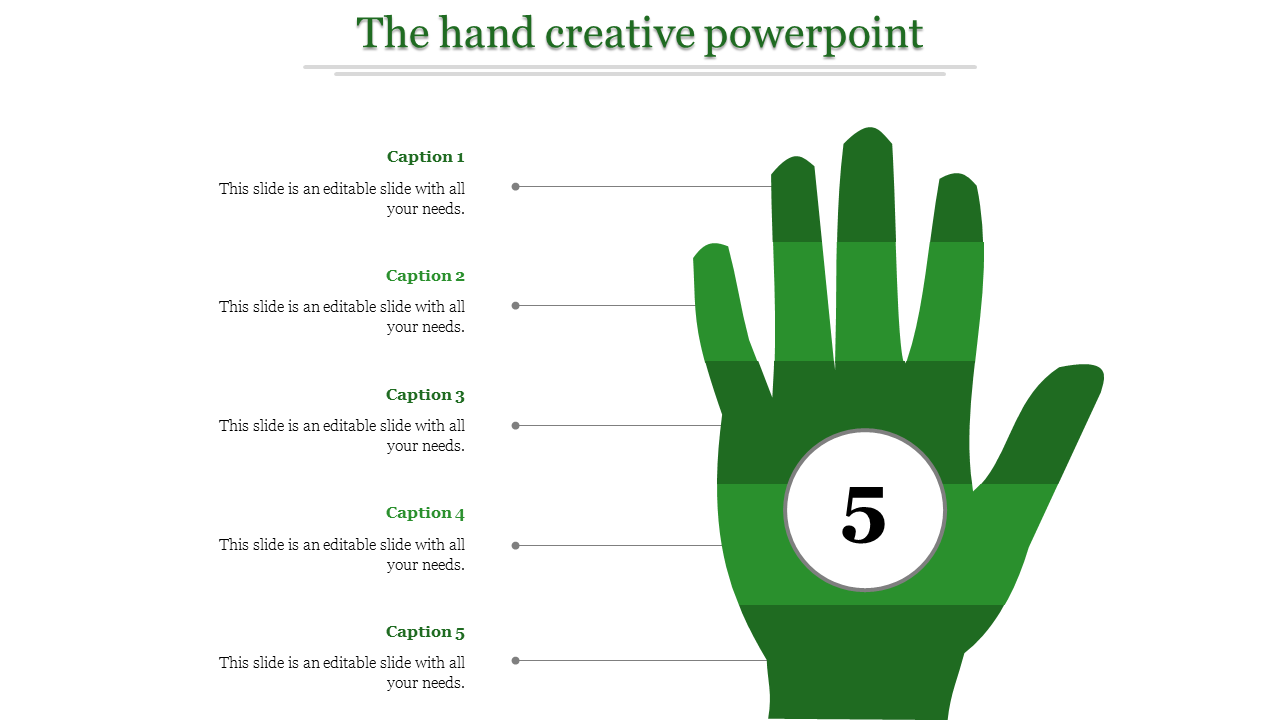 creative powerpoint-The hand creative powerpoint-Green